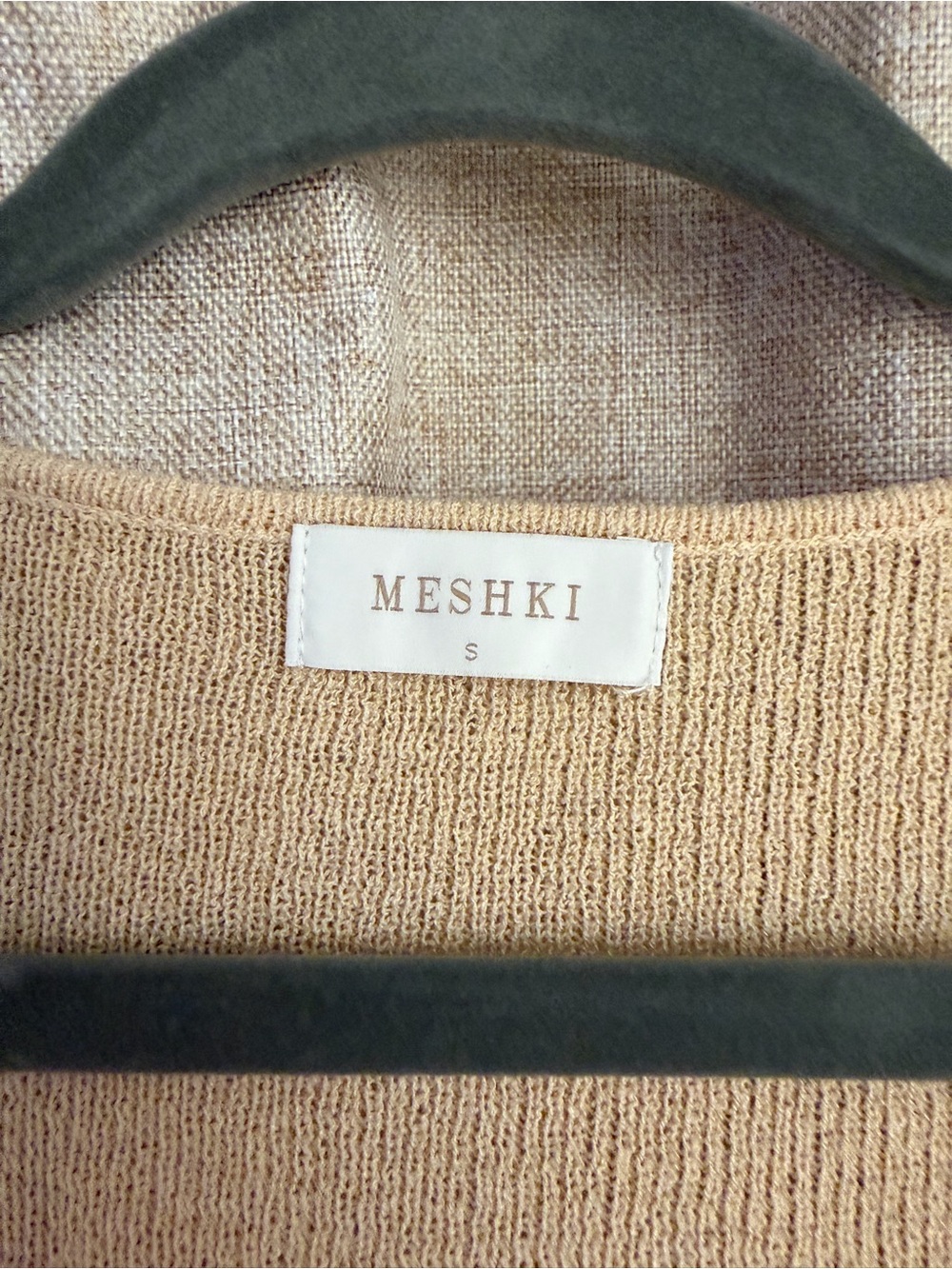 Meshki Cream Ribbed Button-Front Mini Dress - Picture 4 of 6